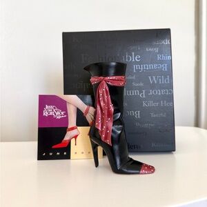 Just the Right Shoe High Ties Black Boot Decor Figurine
